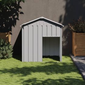Dog House Light Grey Galvanized Steel Medium Durable Dog House